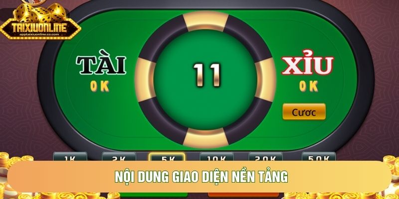 Nội dung giao diện nền tảng