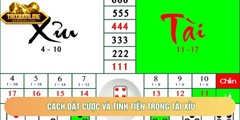 Cách đặt cược và tính tiền trong tài xỉu: Hướng dẫn chi tiết
